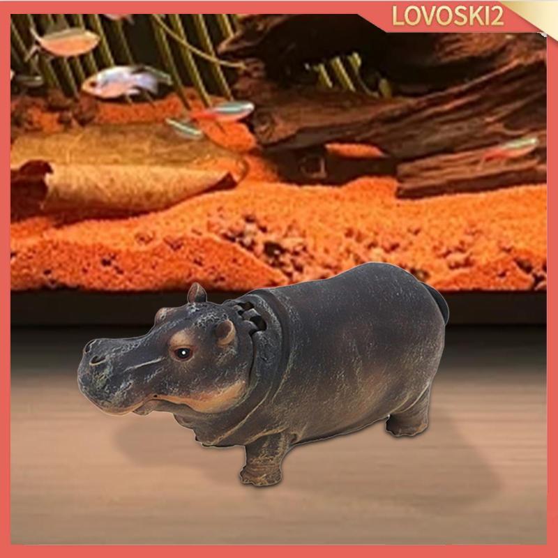 [Lovoski2] เรซิ่น Hippo Aquarium Air Stone Fish Tank Bubbler ตกแต่งสําหรับเดสก์ท็อปหรือถังปลาติดผนัง