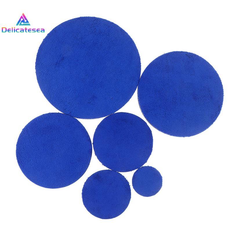 [Delicatesea] 2 ชิ้น 2/3/4/5/6/7 นิ้วแผ่นขัดไมโครไฟเบอร์สําหรับรถยนต์ Body Polish Wax แผ่นบัฟเฟอร์ทําความสะอาดไมโครไฟเบอร์ขัดใหม่