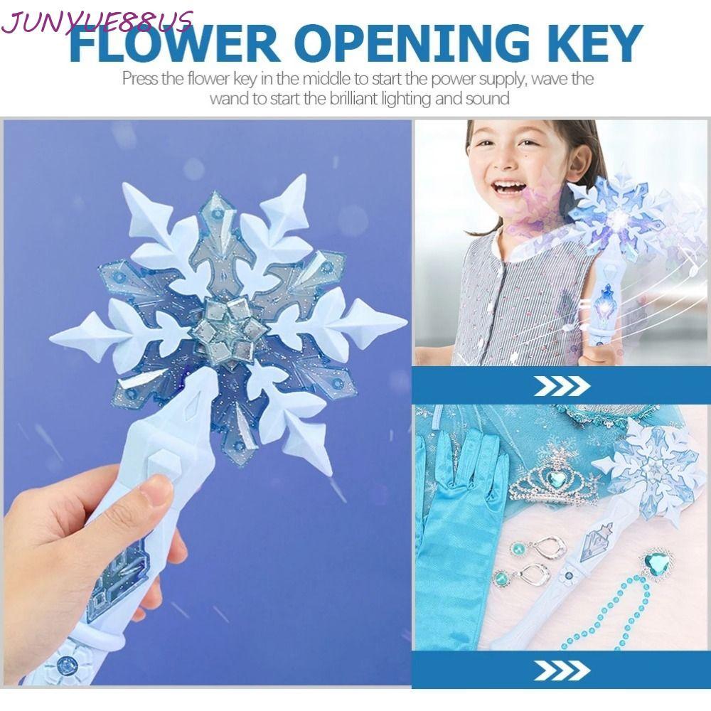 JUNYUE88US Light Up Snowflake Wand, ABS แท่งเรืองแสงคอสเพลย์ Snow Stick Princess, Queen Princess Mus