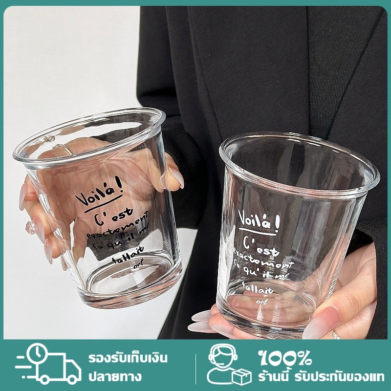 แก้วน้ำ แก้วใส ใส่เครื่องดื่ม ค็อกเทล มินิมอลเกาหลี คาเฟ่