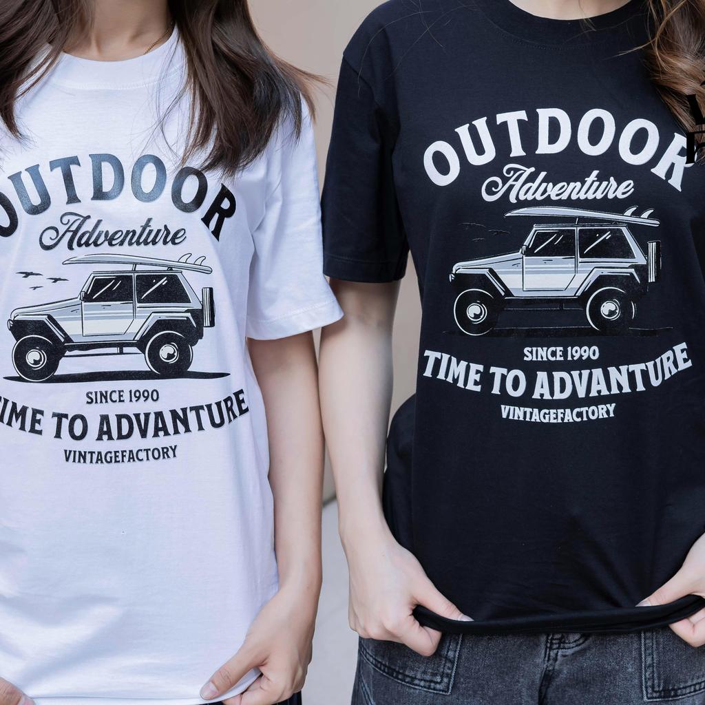 Vintage Factory เสื้อยืด  Outdoor Adventure - ผ้าคอตตอนแท้ (พร้อมส่ง)