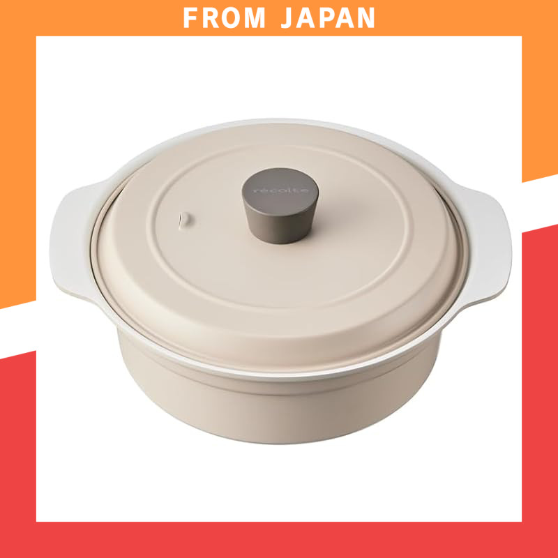 "Recolte IH Heater Cooking Griddle RIH-1 with Lid - Versatile 21cm Ceramic Coated Cooking Pan for In