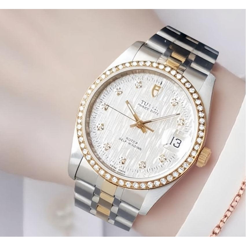 TUDOOOR นาฬิกาผู้หญิง Princess Series Diamond Mechanical Watch สุภาพสตรี 72033
