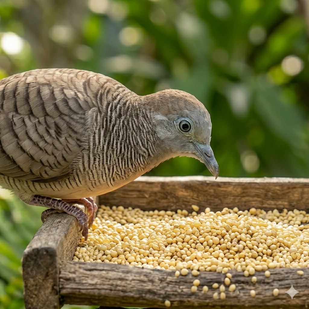 Avin White Millet มิลเล็ต ขาว พรีเมียม (บรรจุสูญญากาศ) สูตร อาหารเสริม บำรุงสุขภาพ สำหรับ นกฟินช์ นกเขาเล็ก