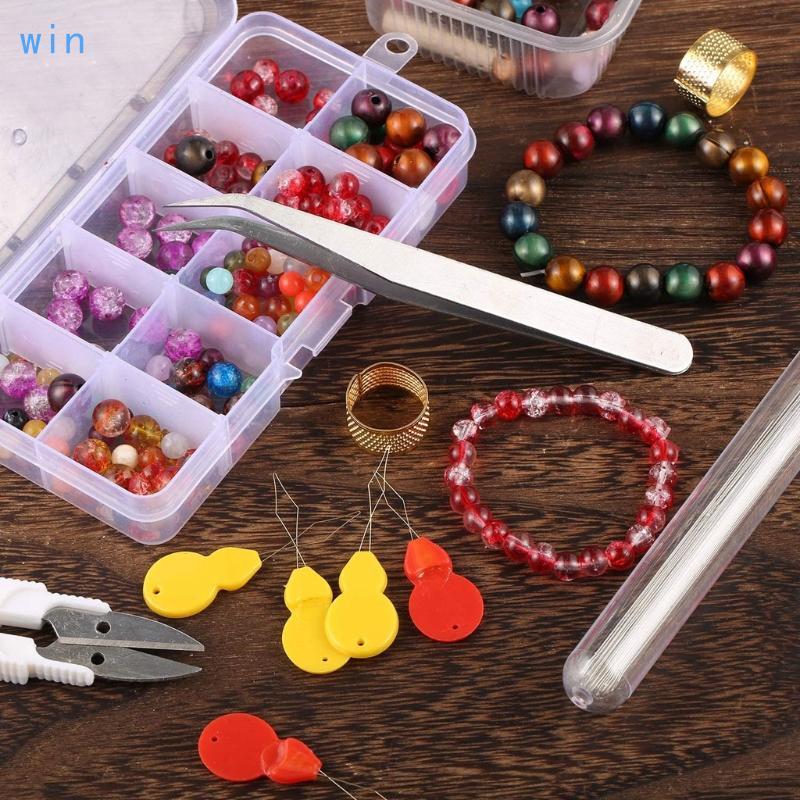 เซ็ท.Win 65 ลูกปัด ขนาดพิเศษ พร้อมสายสำหรับงานปักและทำเครื่องประดับ