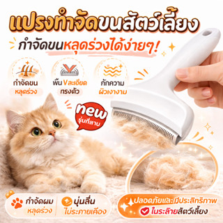 หวีขนแมว แปรงขนสัตว์เลี้ยง หวีกำจัดขน ลดขนร่วง เครื่องตัดขนบ…