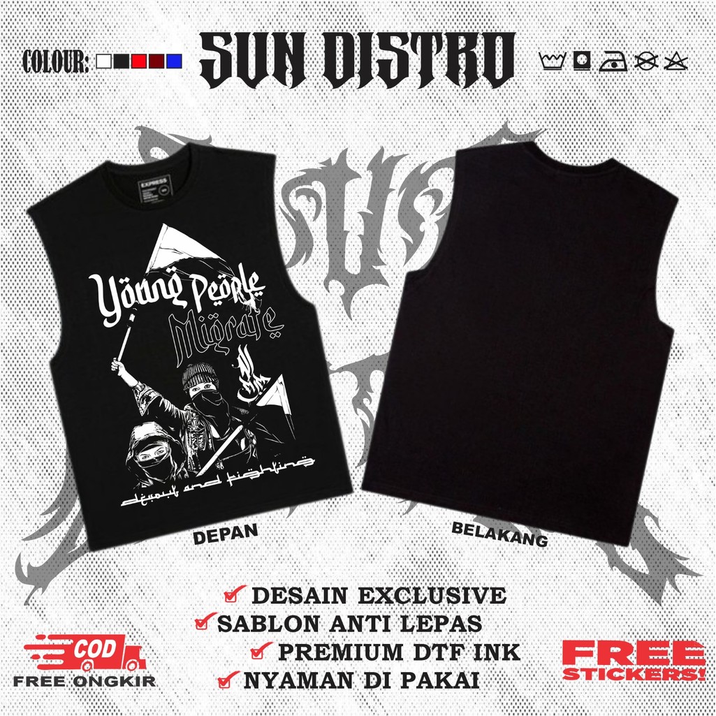 YOUNG PEOPLE MIGRATE NEUTRAL SINGLET เสื้อยืด ใหม่ล่าสุด NEUTRAL SINGLET - SIMPLE NEUTRAL SINGLET - 