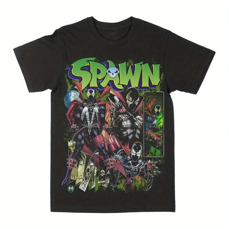 เสื้อยืดคอกลมแขนสั้นผู้ชาย Spawn Comfortable น้ำหนัก 180 กรัม สำหรับเสื้อผ้าผู้ชาย เหมาะสำหรับใส่ในช