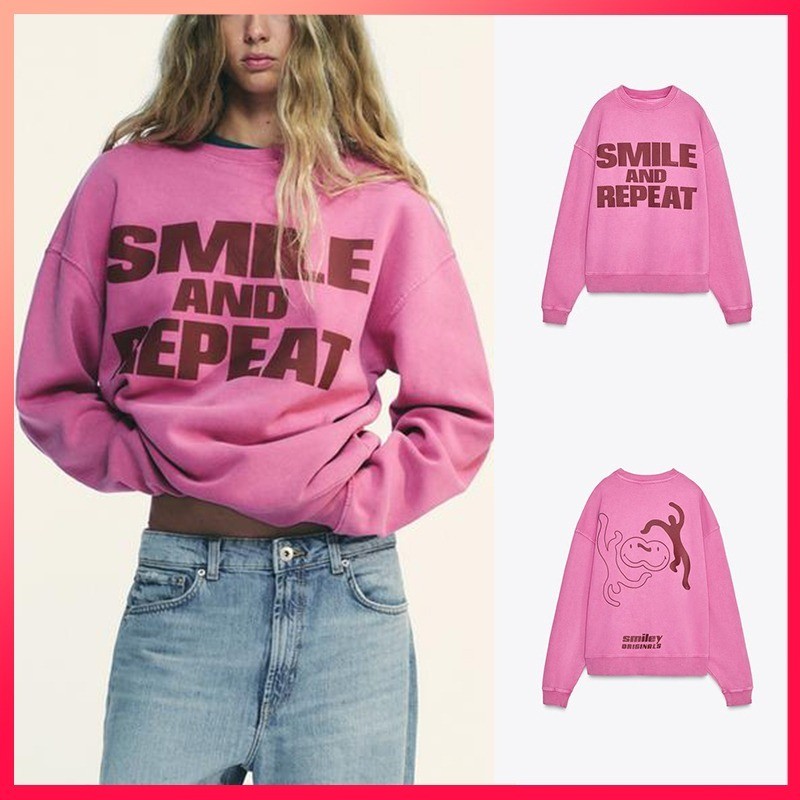 Lanmon ZA 25 ยิ้มหลวมของผู้หญิงใหม่ในฤดูใบไม้ร่วง® เสื้อสเวตเตอร์ล้างเอฟเฟกต์