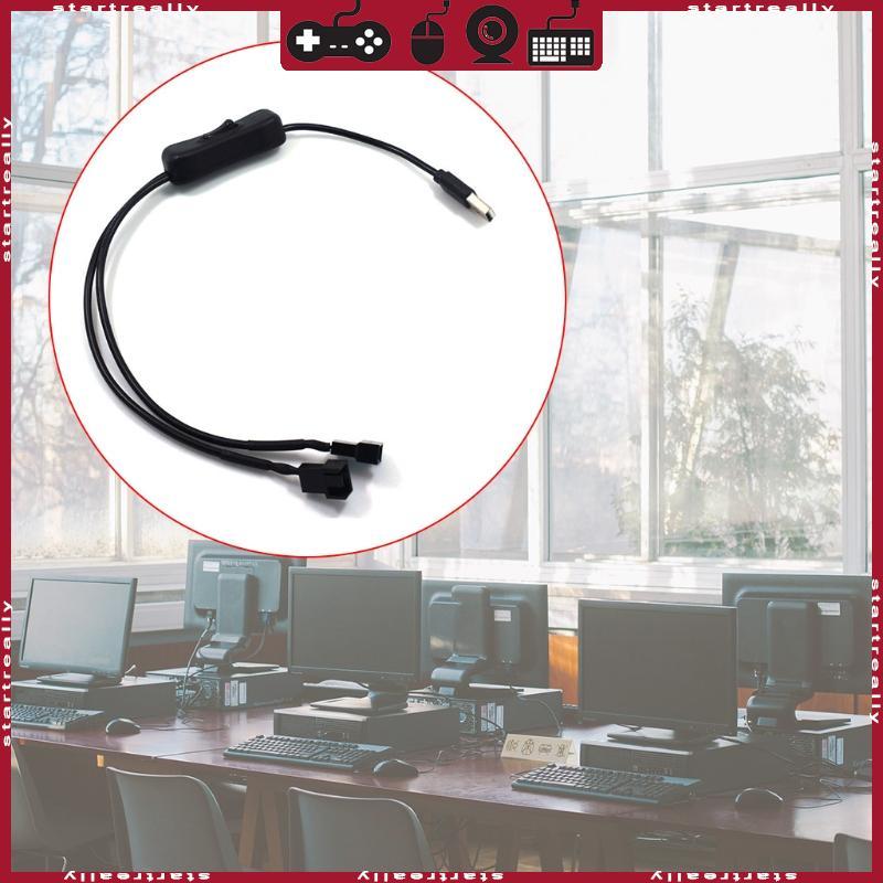 ST USB ถึง 3 4-Pin 5V PWM CPU สําหรับเคสพัดลมเชื่อมต่อ USB ถึง 3Pin 4Pin พร้อม ON TO