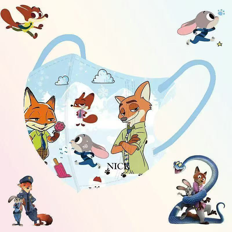 เด็กอายุ 3-12 ปี Judy Fox Nick Guarding the Zootopia หน้ากากเด็ก หน้ากากเด็กบรรจุภัณฑ์อิสระสามมิติใหม่ 50 ชิ้นผสม ราคา ถูกที่สุด ดีลบีเคเค แกลเลอรีภาพที่ 6