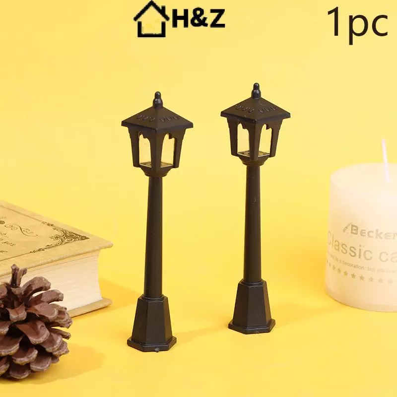 H&Z 1 PC Mini โคมไฟไฟถนนรุ่นสามมิติสําหรับบ้านตุ๊กตาจิ๋วตกแต่ง Nice thumbnail 7