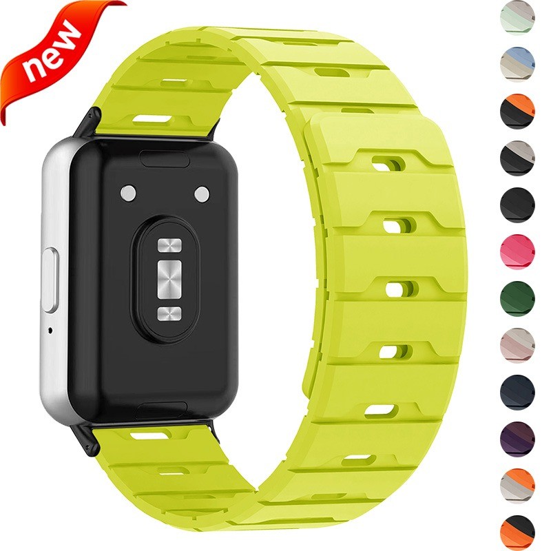 สายรัดแม่เหล็กสร้อยข้อมือกีฬาสําหรับ Samsung Galaxy Watch Fit 3 สําหรับ Galaxy Watch Fit3 Correa เปลี่ยนอุปกรณ์เสริม