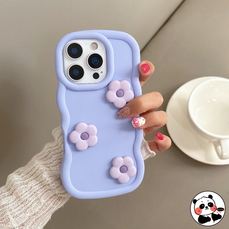 ดอกไม้น่ารัก 3D Wave เคสโทรศัพท์สําหรับ OnePlus 13 12 12R 11R 10R 9R 8T 7 Pro 7T Plus 6 6T Nord N300
