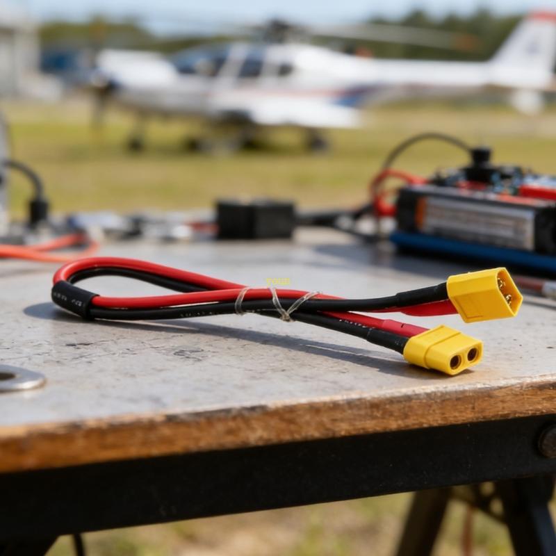 Youn 30 ซม.T ปลั๊ก XT60 Connector 14AWG สายไฟสําหรับปีกคงที่ของเล่นระยะไกล