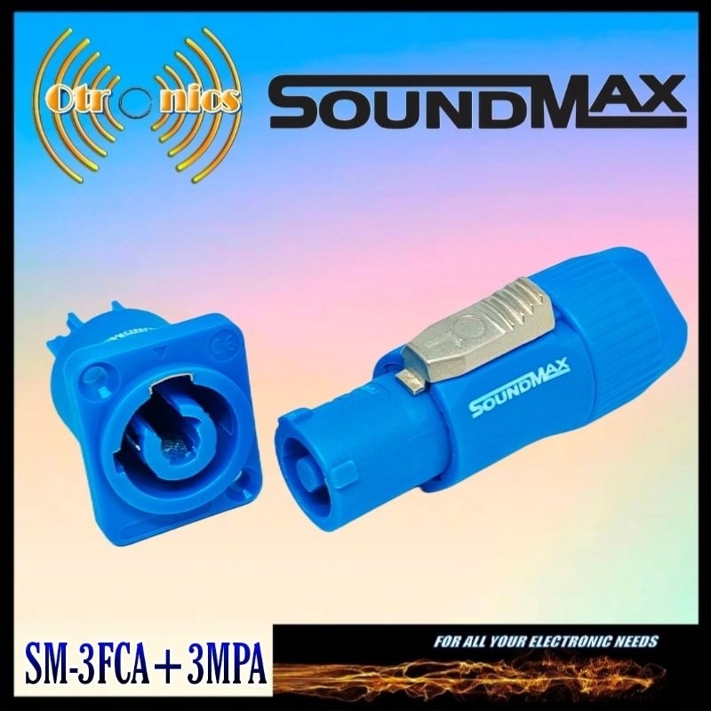 Jack Powercon Soundmax Jack Speakon AC POWER Input Soundmax SM-3FCA+3MPA (1SET)