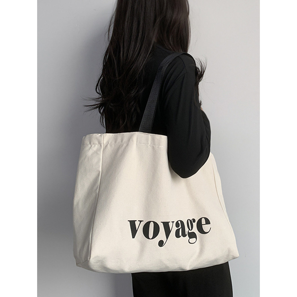 กระเป๋าสะพาย gental women กระเป๋า gentlewom Letter Simplicity Yoga Sports Tote Canvas Bag