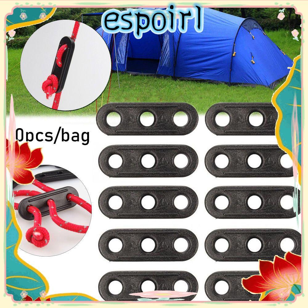 ESPOIR ชุดอุปกรณ์เต็นท์ camping 10 ชิ้น เชือกยึดแน่นกันเลื่อน พร้อมอุปกรณ์ปรับแรงดึง Wigwam