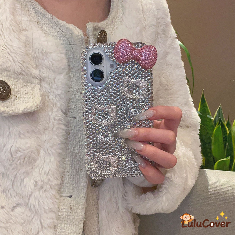 Bling Glitter Cat & Bow Rhinestone เคสโทรศัพท์สําหรับ Redmi A5 A4 5G A3X A3 A2 A1 Plus 8 8A 7 7A 6 P