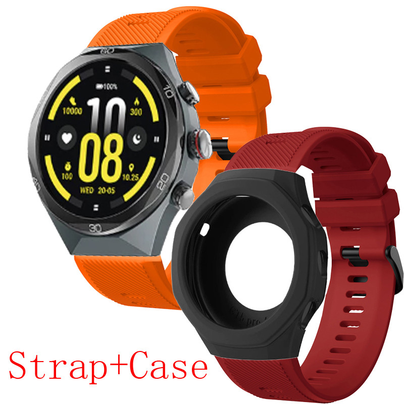 Kieslect AI Smartwatch Elite2 สายนาฬิกาเกราะป้องกันฝาครอบกันชนสําหรับ Kieslect AI Smartwatch Elite 2 สายซิลิโคนกีฬานาฬิกาสายรัดข้อมือสร้อยข้อมืออุปกรณ์เสริม