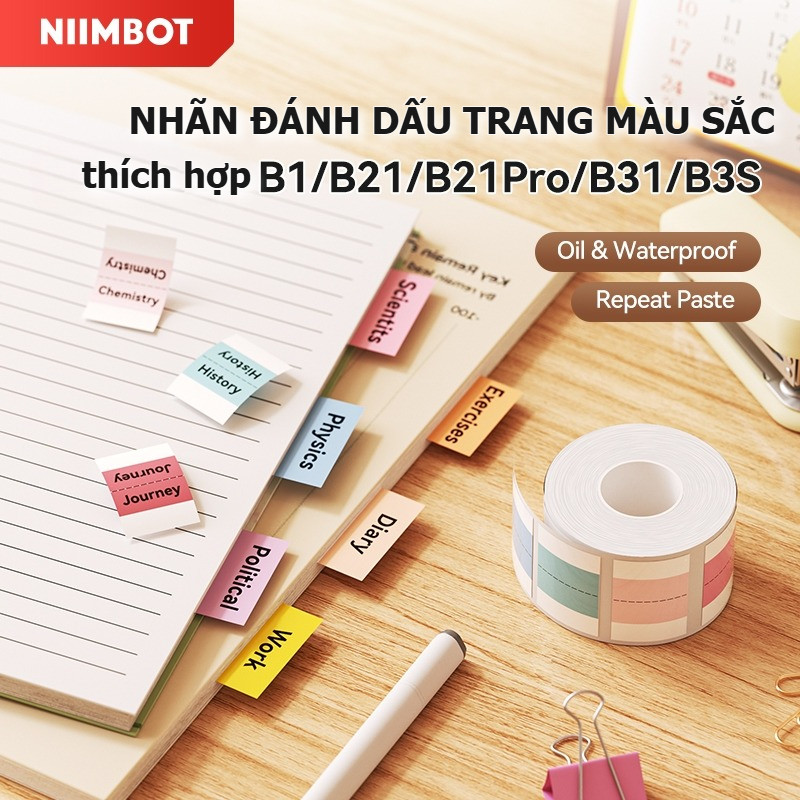 ที่คั่นหนังสือกระดาษสติ๊กเกอร์กันน้ํา Niimbot B21/B3S/B31/B21Pro/B1Pro