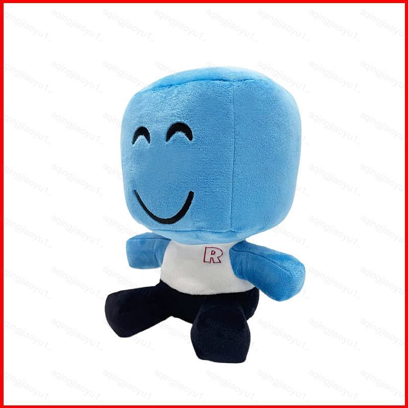HQ Roblox ToSlow Plushie น่ารัก Blue Square Head ตุ๊กตาตุ๊กตาของเล่นตุ๊กตาสะสมของขวัญ