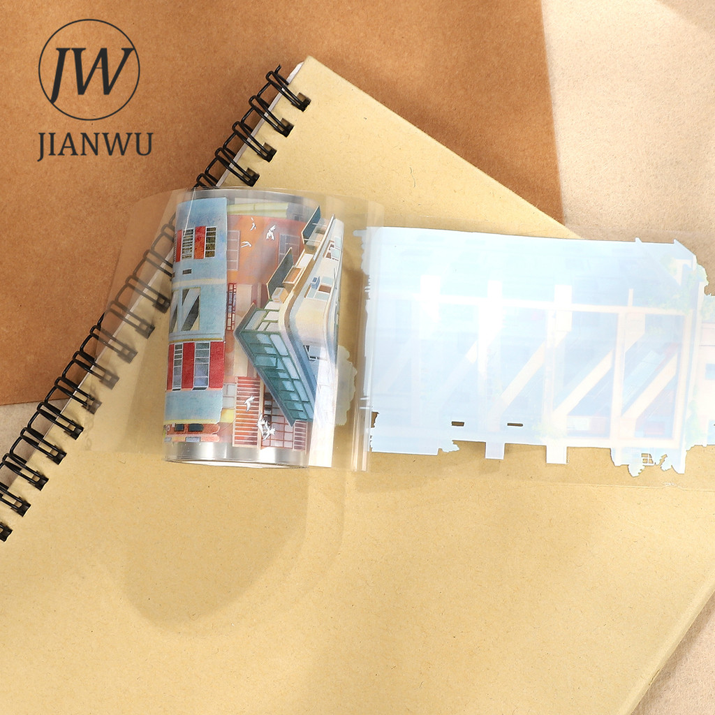 JIANWU 70 มม.* 5.2 ม.VINTAGE City High-rise Building ภูมิทัศน์วัสดุ Collage Scrapbooking PET เทป Creative Journal เครื่องเขียน ราคา ถูกที่สุด ดีลบีเคเค แกลเลอรีภาพที่ 6
