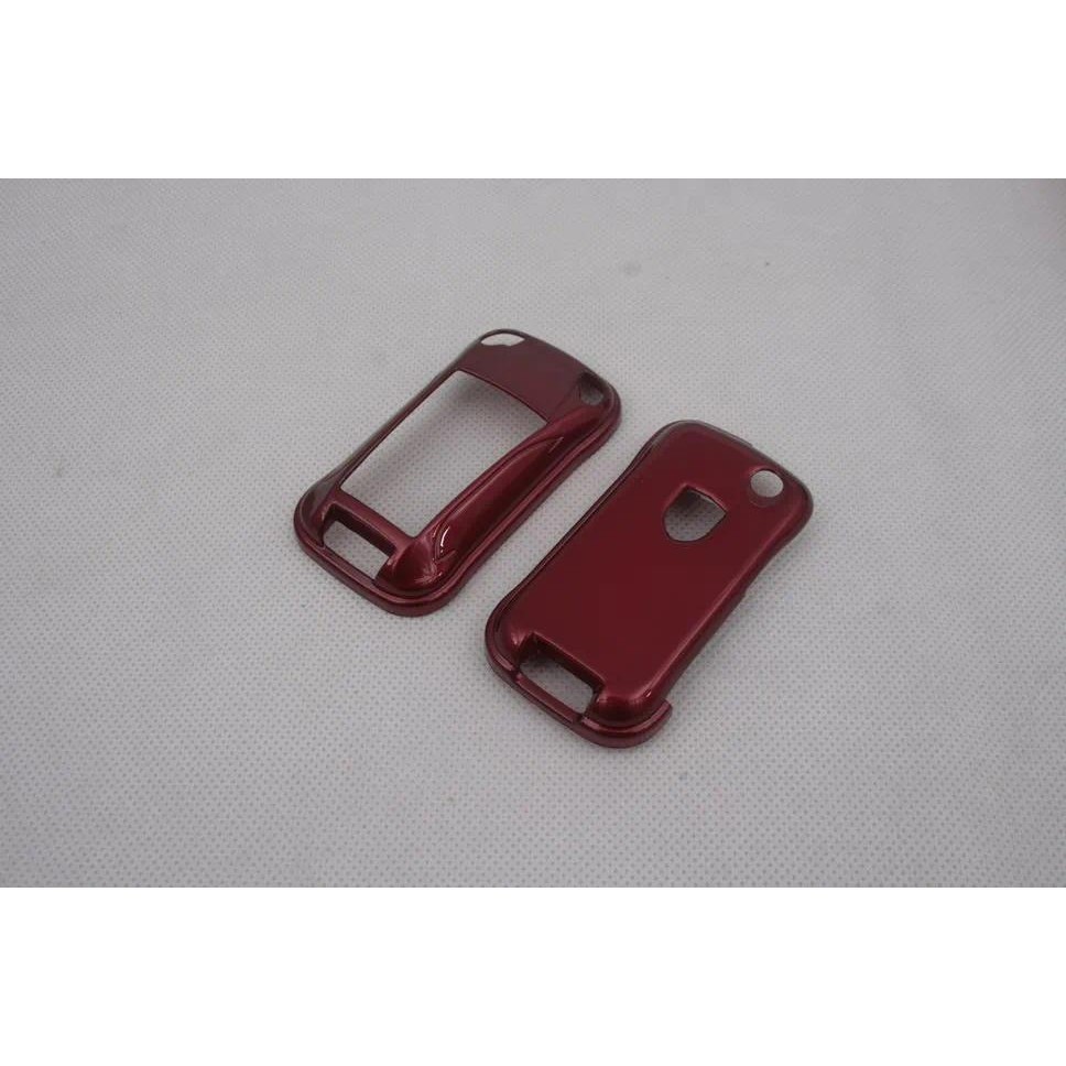 Gloss METALLIC RED Remote Flip Key Protection Case สําหรับ Porsche Cayenne Turbo S GTS V6 V8