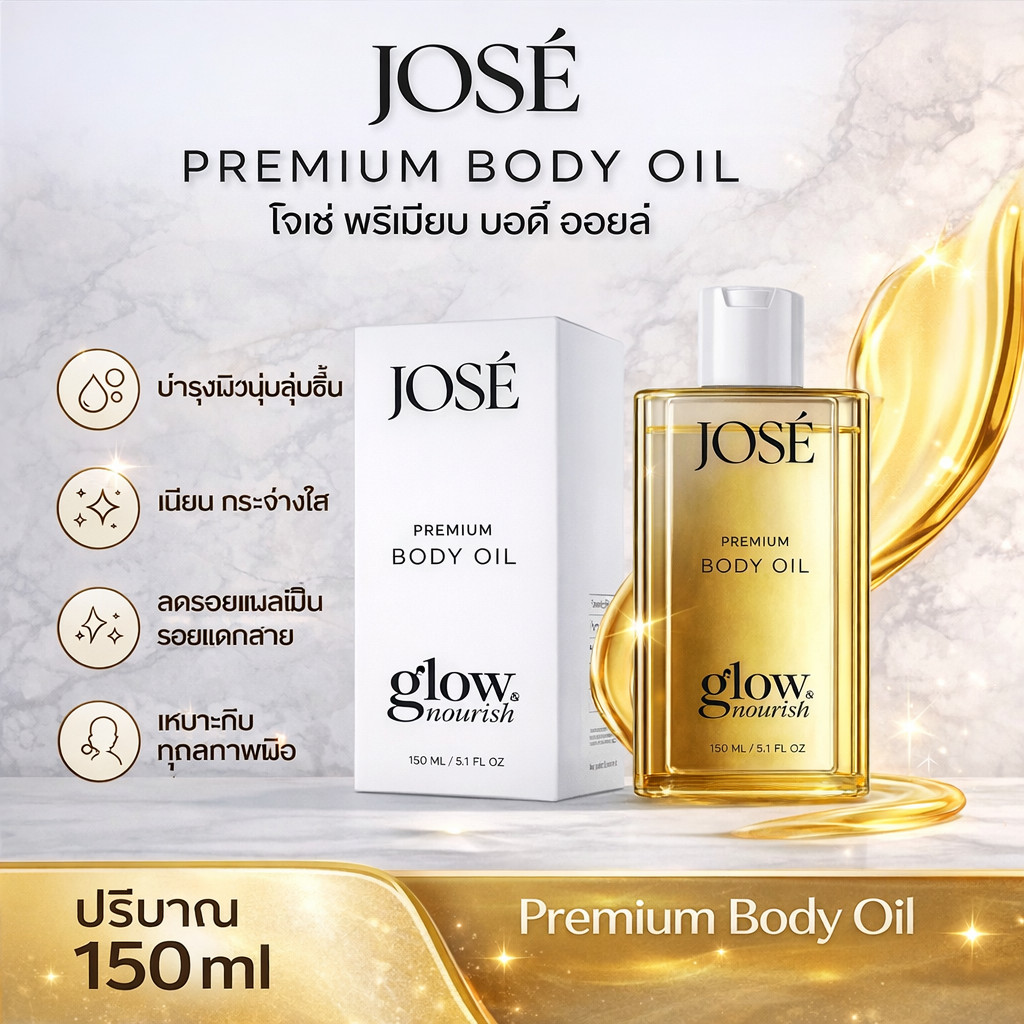 [เก็บเงินปลายทาง] ของแท้ Jose Premium Body Oil 150 ml