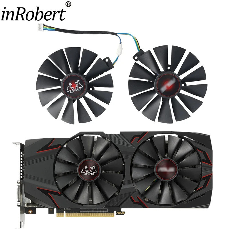 95 มม.พัดลม 1070Ti สําหรับ ASUS Cerberus GTX 1070 Ti Advanced Edition CERBERUS-GTX1070TI-A8Gพัดลมระบ