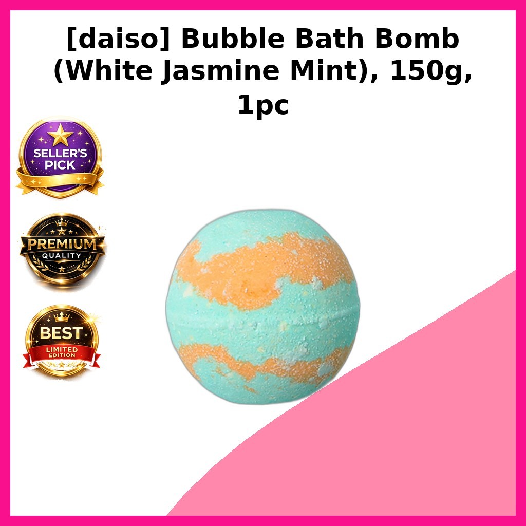 [daiso] Bubble Bath Bomb (White Jasmine Mint), 150g, 1pc / Korean Bubble Bath Bomb / Fizzy Relaxatio
