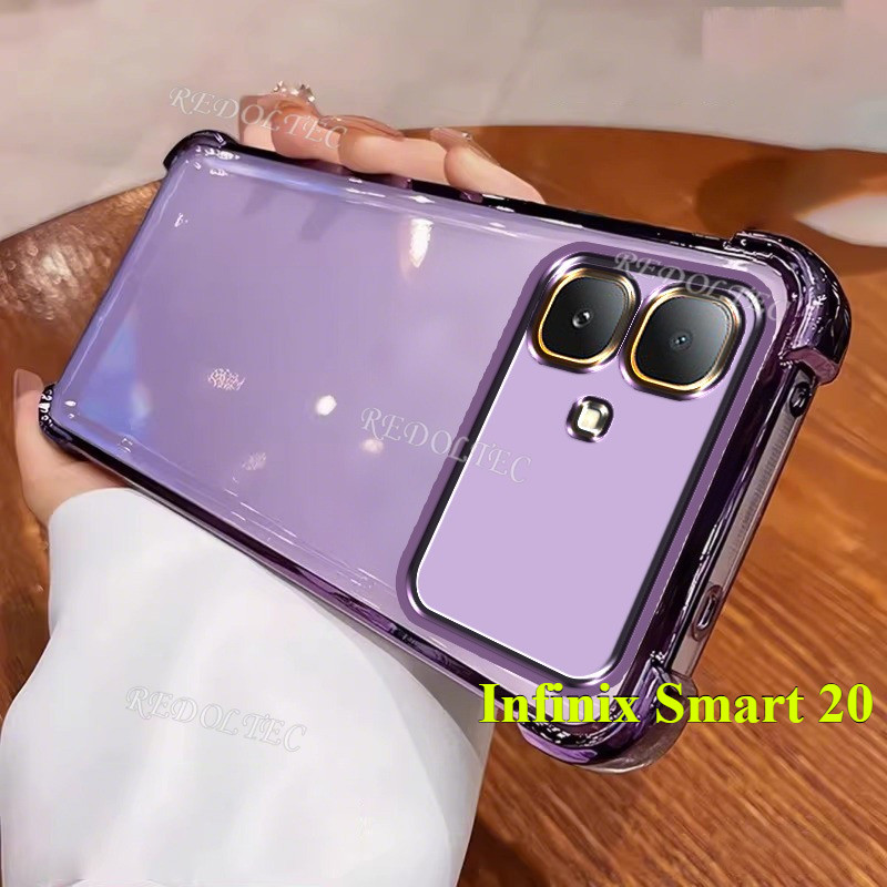 เคส Infinix Smart 20 2026 ดีไซน์ใหม่สี่มุมกันกระแทกปลอกใส Infinix Smart20 ฝาหลังโทรศัพท์แบบนุ่มบางเฉียบ