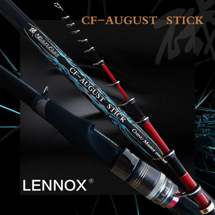 LENNOX AUGUST Rock Fishing Rod 4m5m Ultralight คาร์บอนไฟเบอร์ Telescopic Spinning Fishing Pole 400 5