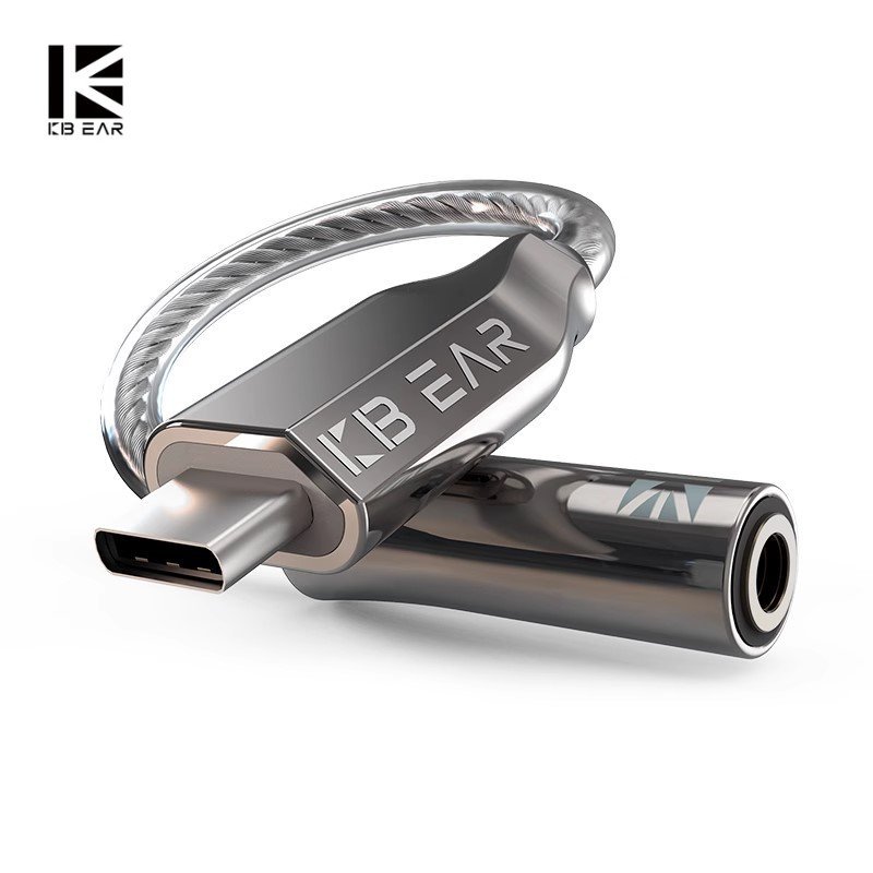 KBEAR T2 Digital Decoding Type-C To 3.5 Jack Earphones Adapter Cable ALC5686 High-performance DAC Ch