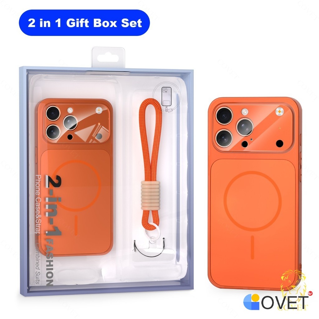 EIRVEXEL Magnetic 2 IN 1 ชุดกล่องของขวัญสําหรับ IPhone 17 16 15 14 13 12 11 Pro Max Case,กันกระแทกป้องกัน,ฝาครอบโทรศัพท์ป้องกันการตกกระแทก