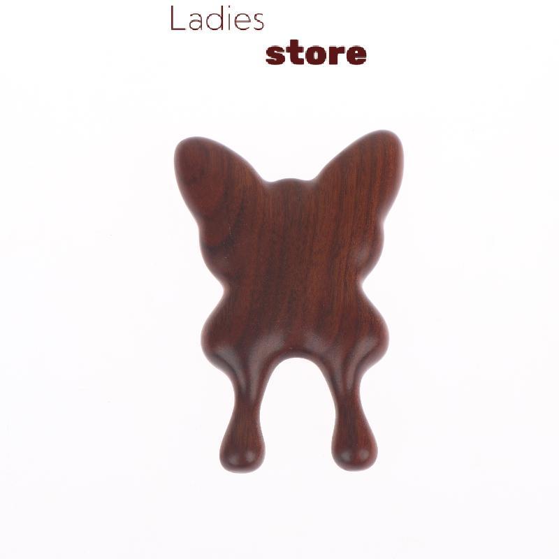 KTH Eyes Facial Wood Gua Sha เครื่องมือ,ไม้จันทน์ธรรมชาติผีเสื้อรูปร่างจมูก Guasha เครื่องมือนวด, Fa