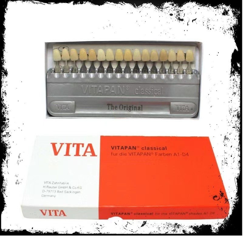 16 สี VITA Tooth Guide Color Comparator Dental Plate Shade Chart Board