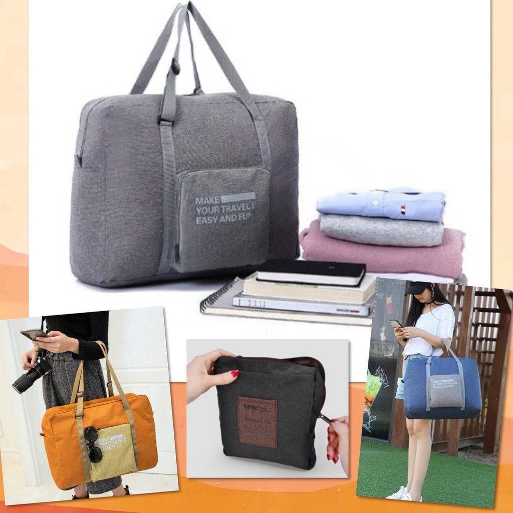 💖 กระเป๋าเดินทาง พับได้ Travel Bag ขึ้นเครื่องบินได้ Carry On กระเป๋าพับ เก็บของ 💖