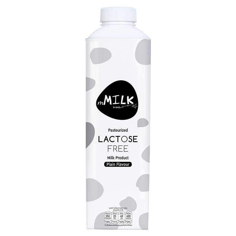 เอ็มมิลค์ นมพาสเจอร์ไรส์ ปราศจากน้ำตาลแลคโตส รสจืด 1 ล. (MMILK Pasteurized Lactose Free Milk Plain F