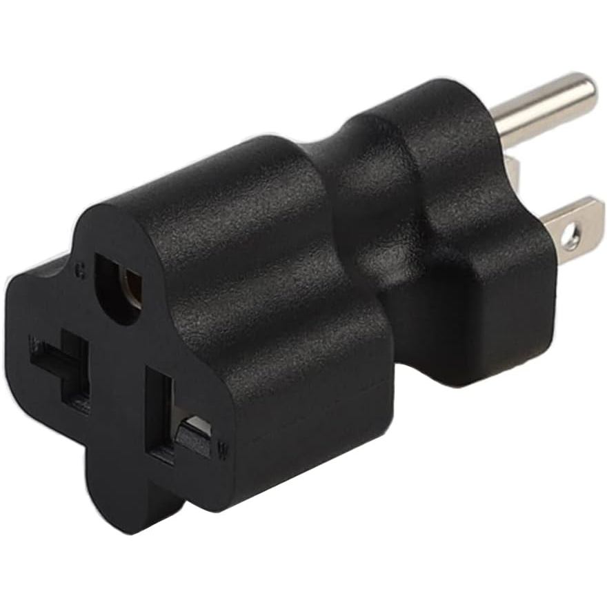 4-in-1 อัพเกรด 15 Amp ปลั๊ก AC ในครัวเรือน 20 Amp T ใบมีดปลั๊กหญิงอะแดปเตอร์, Nema 5-15P ถึง 5-20R, 