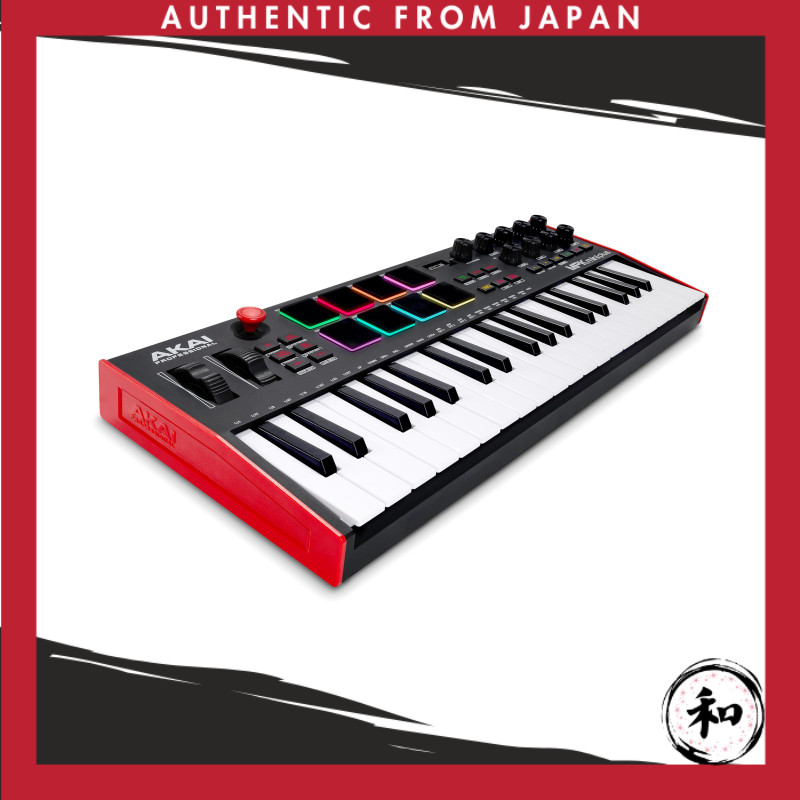 AKAI Professional USB MIDI keyboard controller 37 keys 8 MPC pads built-in sequencer MIDI/CV/Gate I/