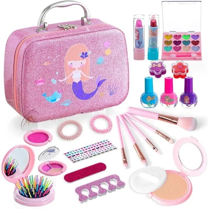 【tDD.Mall】ชุดเครื่องสำอางค์เด็ก ของเล่นแต่งหน้าเด็ก ชุดแต่งหน้าเด็ก ลายนางเงือก