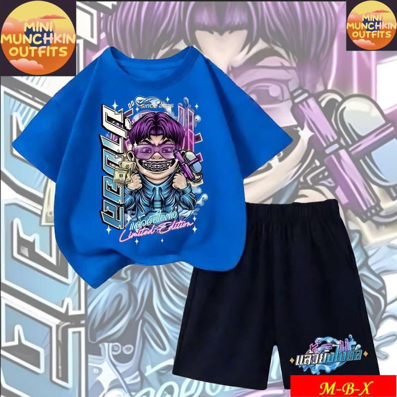 [COD]New!!!*2026-children  Kpop Demon Hunters Songkran เสื้อยืดสงกรานต์  เสื้อแขนสั้นลายปีใหม่ไทย เสื้อยืดเด็ก ชุดสูทเด็