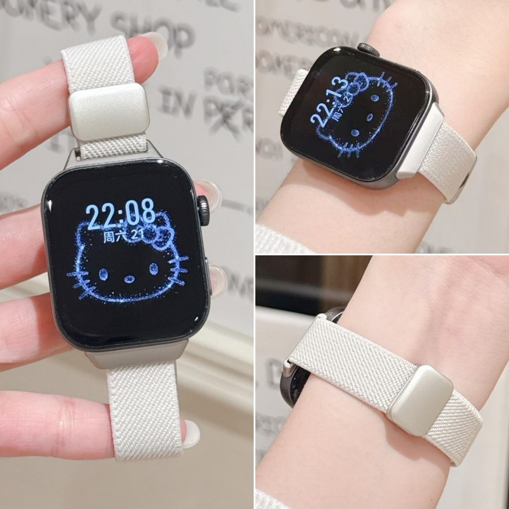 Slim Magnetic Buckle สายนาฬิกาไนลอนสําหรับ Huawei Fit5 4 3 สายรัดข้อมือสําหรับ Huawei Watch fit5pro กีฬายืดหยุ่นสบายสําหรับข้อมือขนาดเล็ก