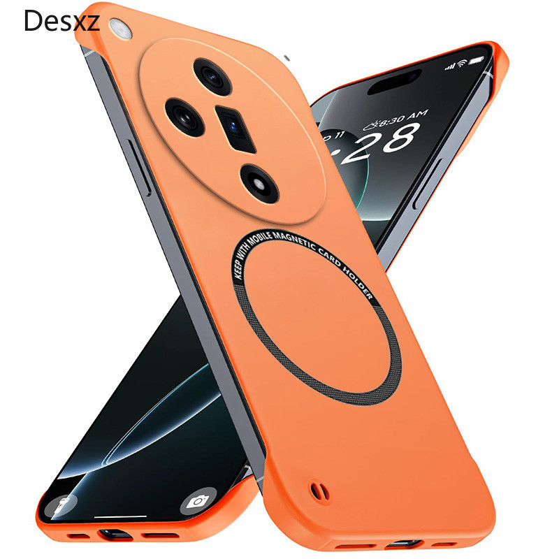 หรูหราแม่เหล็ก Slim สําหรับ OPPO ค้นหา X7 Ultra FindX7 X7Ultra PH110 Frameless เคสโทรศัพท์ Matte Ant