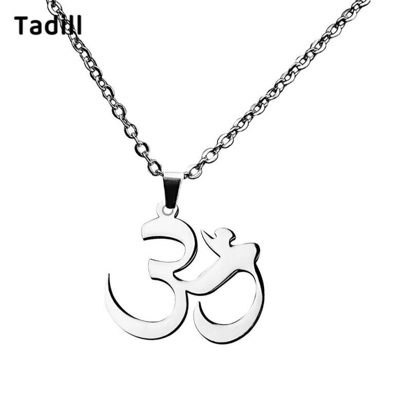 สร้อยคอสัญลักษณ์สันสกฤต Tribe Aum Om .material สแตนเลส