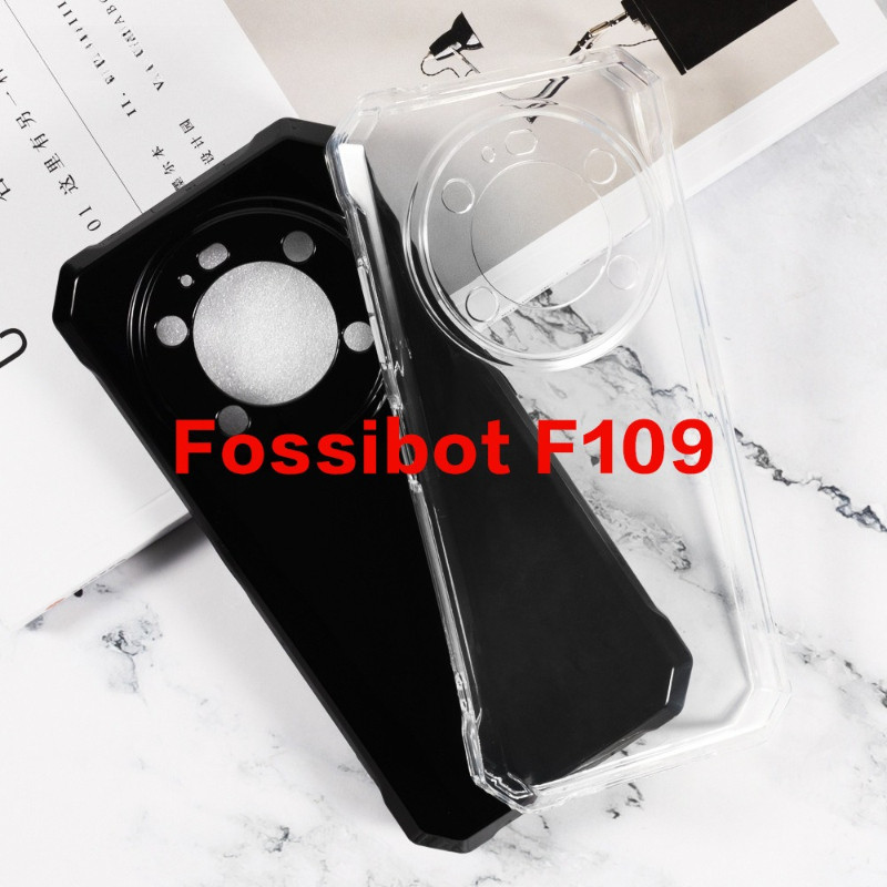 สําหรับ FOSSIBOT F109 Soft TPU เคสโทรศัพท์สําหรับ FossibotF109 สีดําโปร่งใสกันกระแทกป้องกันปกหลัง