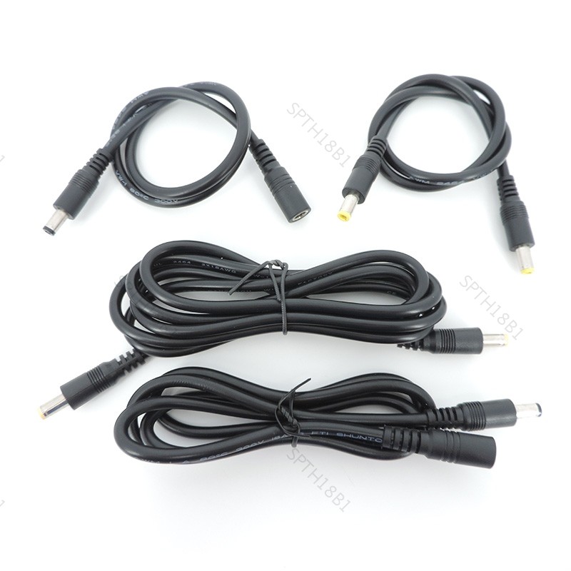 12v 18awg DC ชายหญิง 5.5X2.5 มม.2.1 มม.แหล่งจ่ายไฟ diy สายปลั๊กสายไฟอะแดปเตอร์สําหรับ strip TH18B1