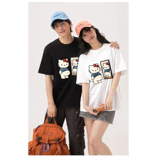 Torso & Thread เสื้อยืดผู้ชายเท่ๆ 100％cotton แฟชั่นเสื้อ summer สบายๆ เสื้อ oversize Hello Kitty