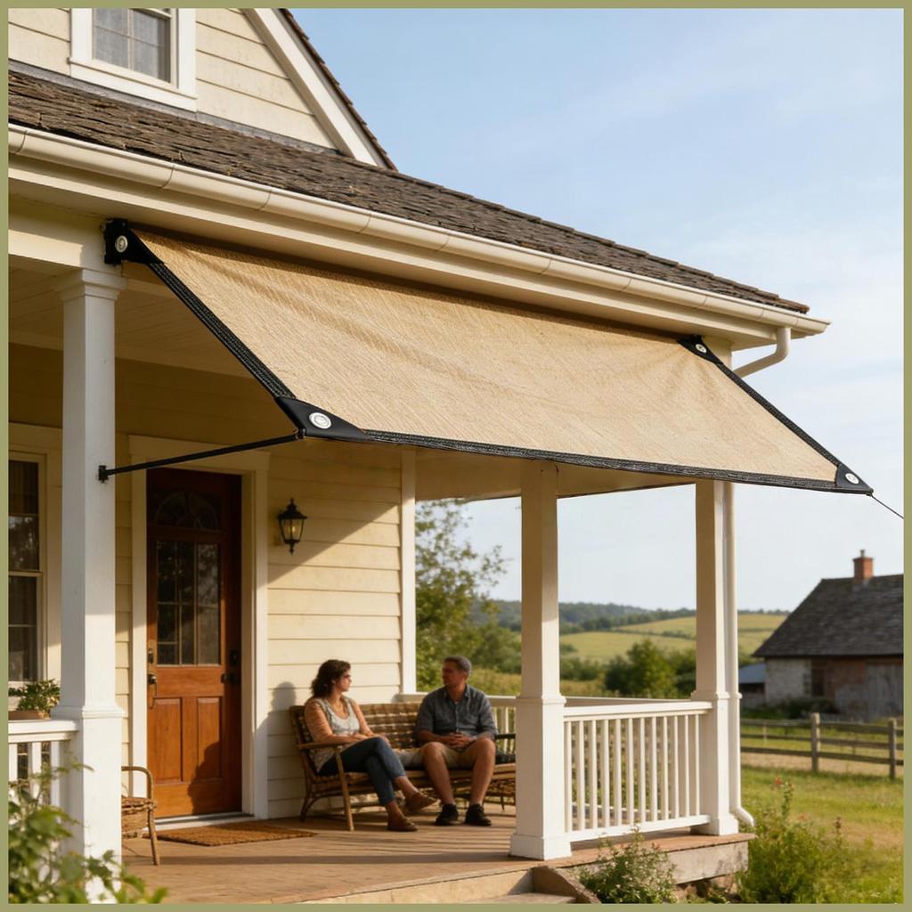 Shade Sails ป้องกันรังสียูวีกลางแจ้งหลังคาทนลมกลางแจ้ง Sun Shade กันสาดสวนสําหรับ Garden Deck ระเบีย